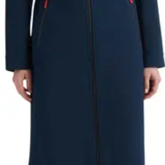NEW HUNTER Longline Belted Coat in navy for women 1225 10 - Picture 7 of 7